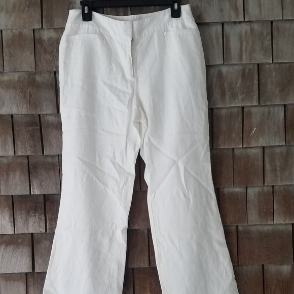petite white flare pants